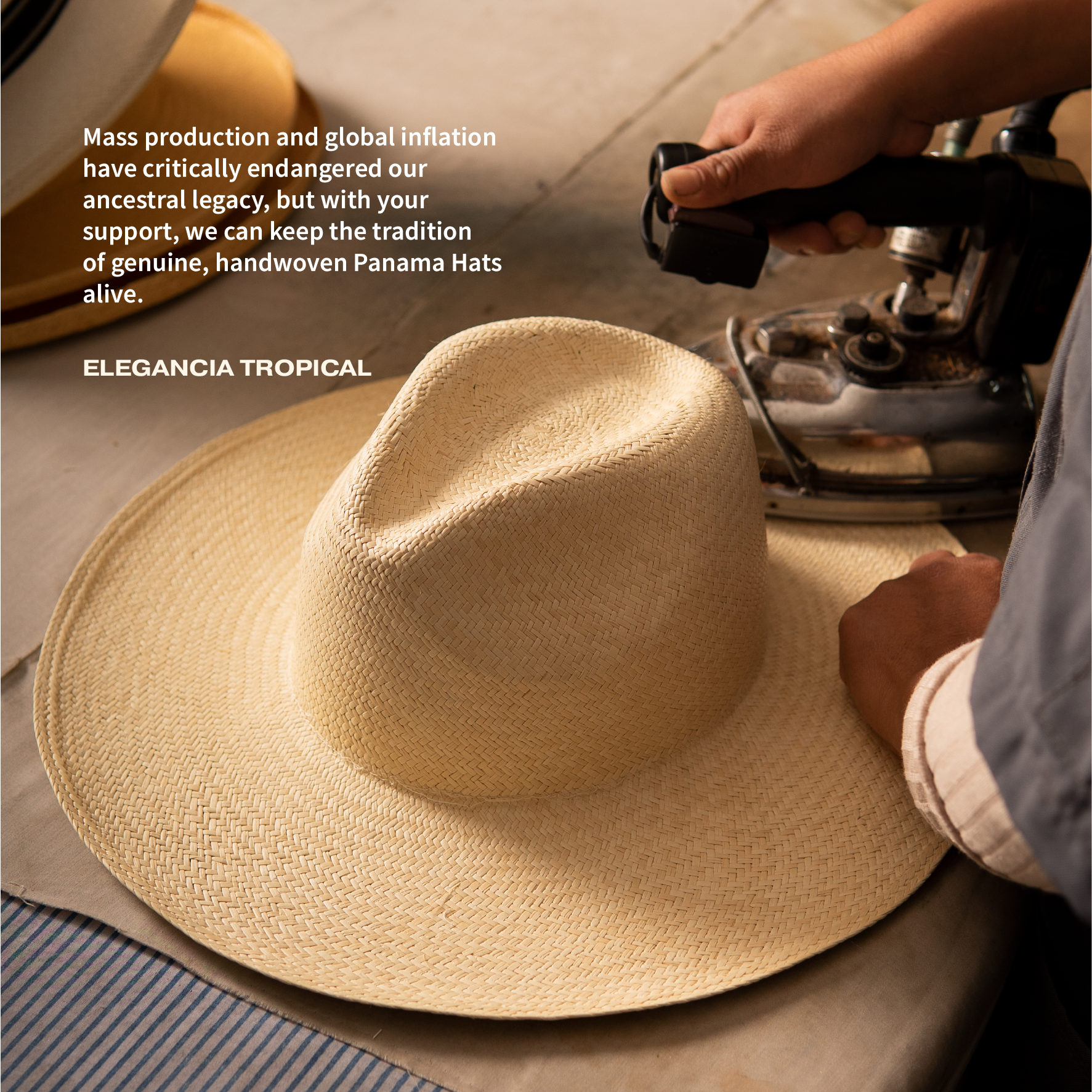 Rope Straw Bucket Hat - Limited Edition Summer Panama Hat: One size fits most women - Iris 1956