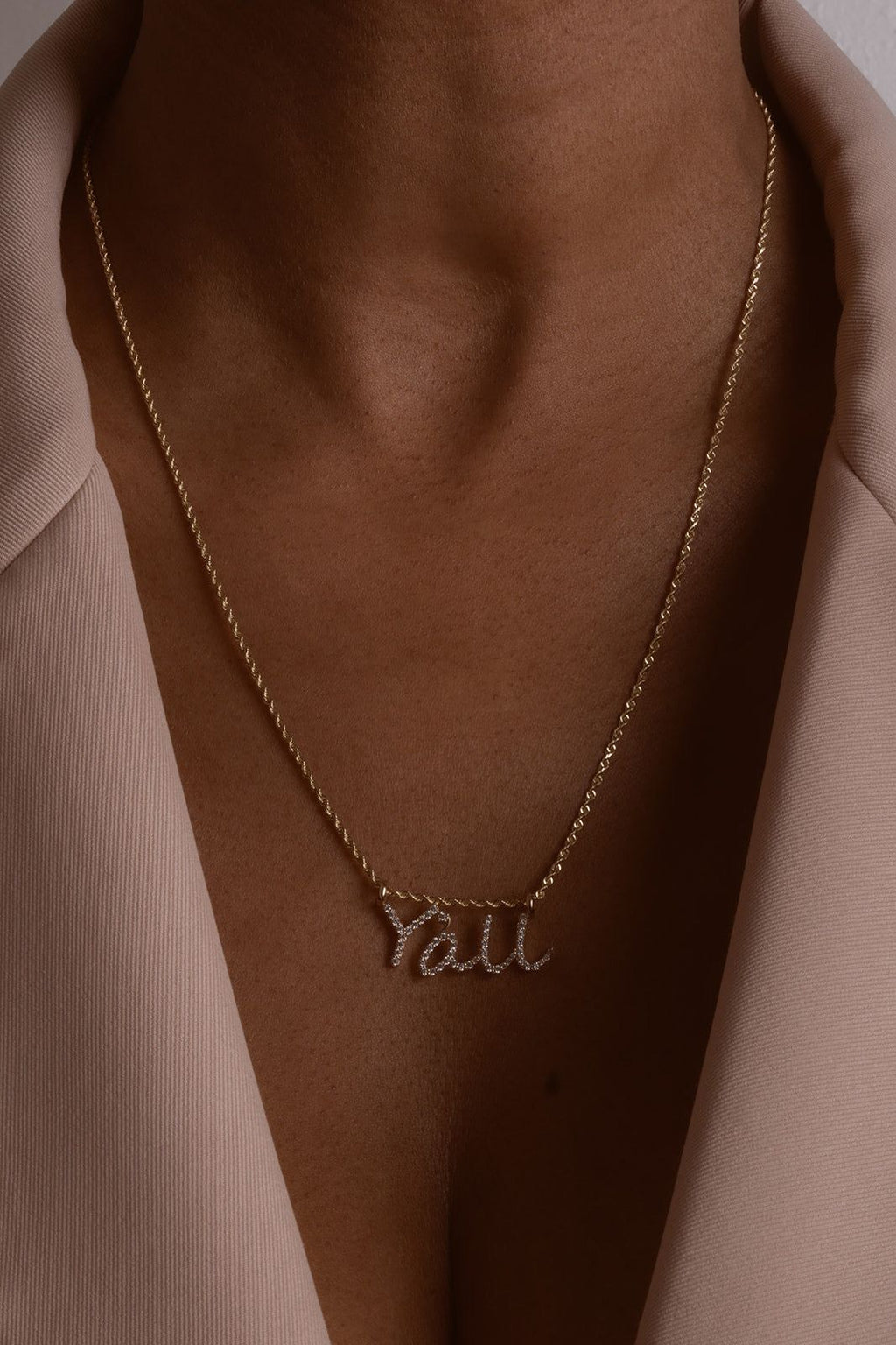 Y’all Pavé Necklace - Iris 1956