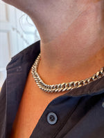 Chunky Silver Chain Necklace Statement Bold Link - Iris 1956