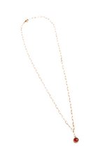 Regal Necklace – Gold-Filled Carnelian Pendant - Iris 1956