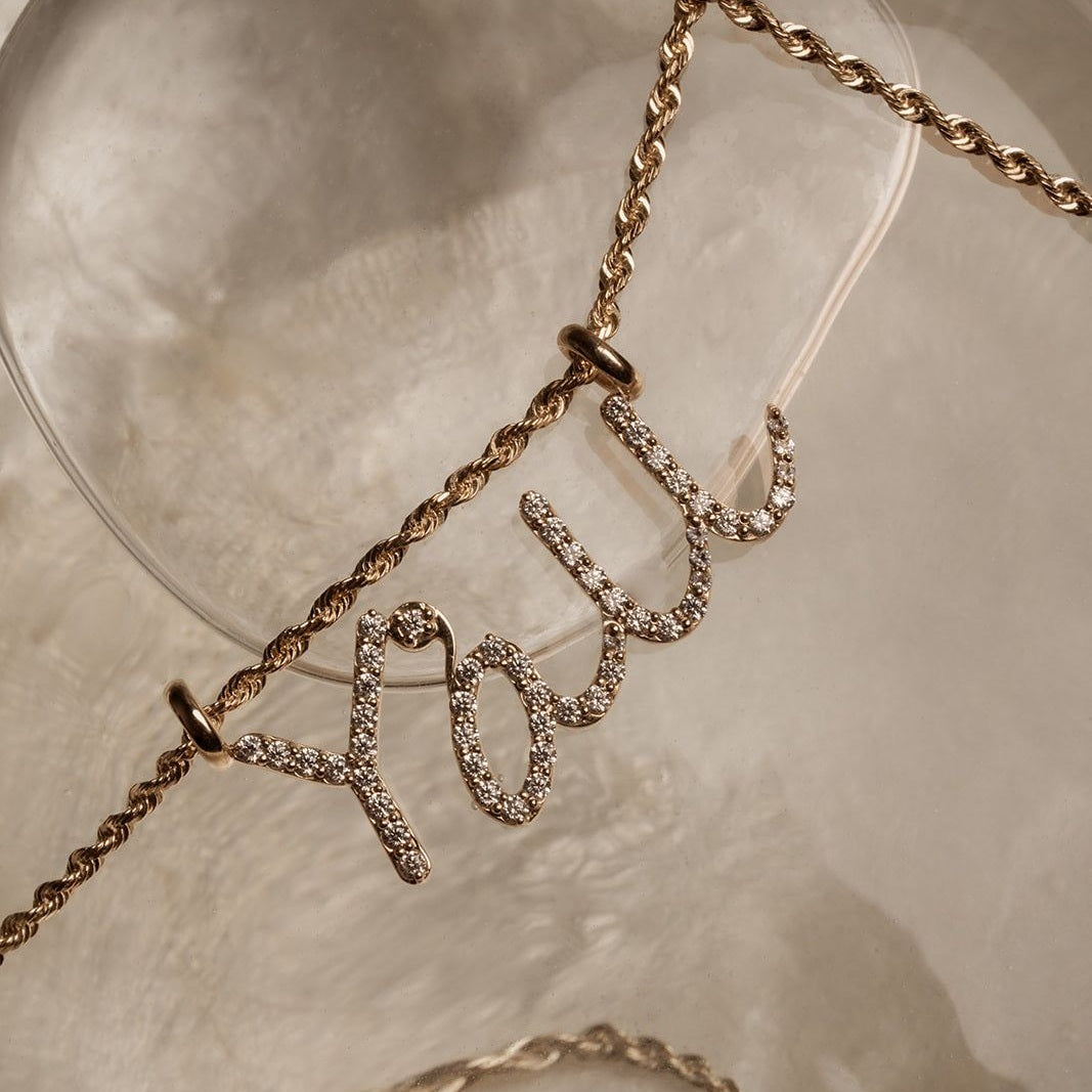 Y’all Pavé Necklace - Iris 1956