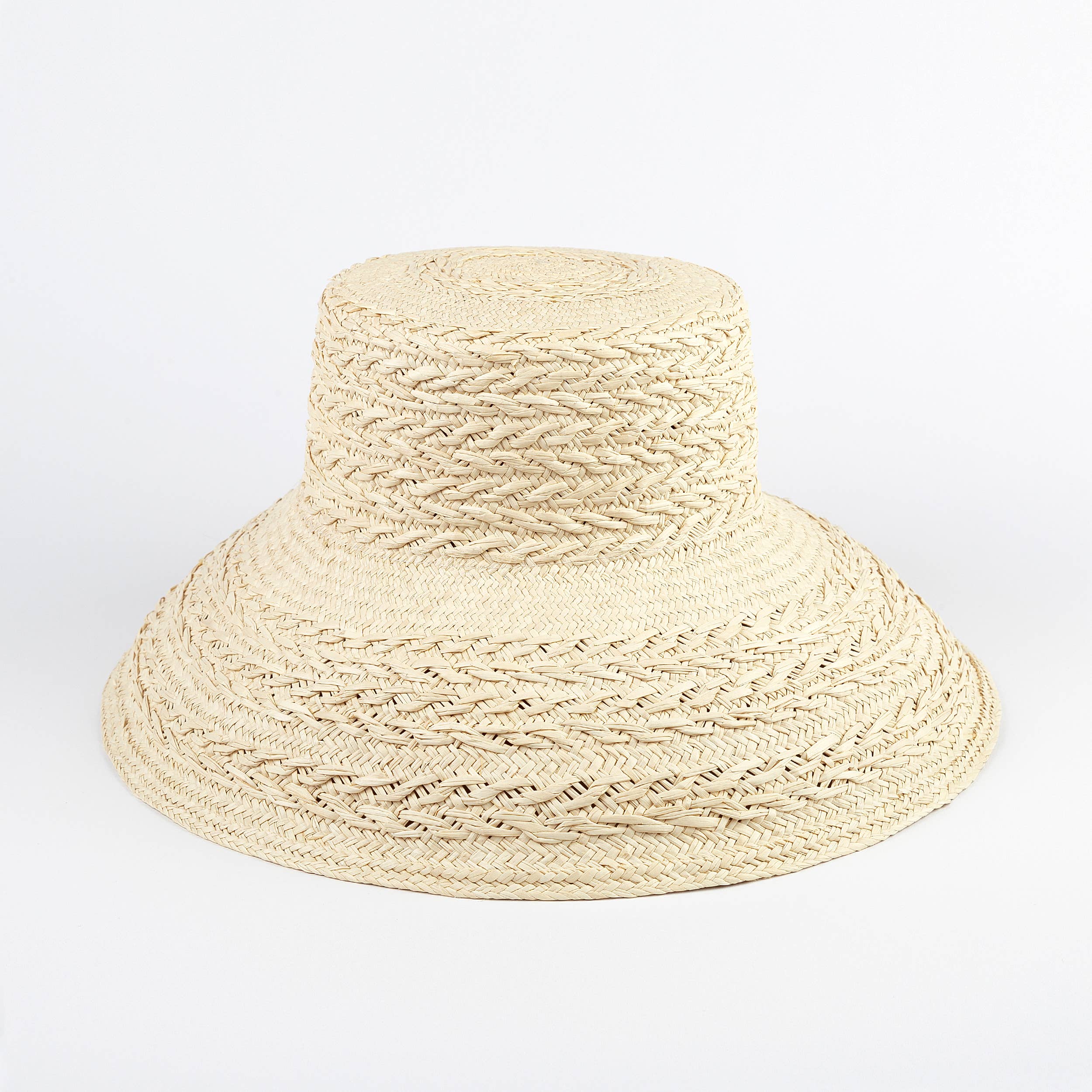 Rope Straw Bucket Hat - Limited Edition Summer Panama Hat: One size fits most women - Iris 1956
