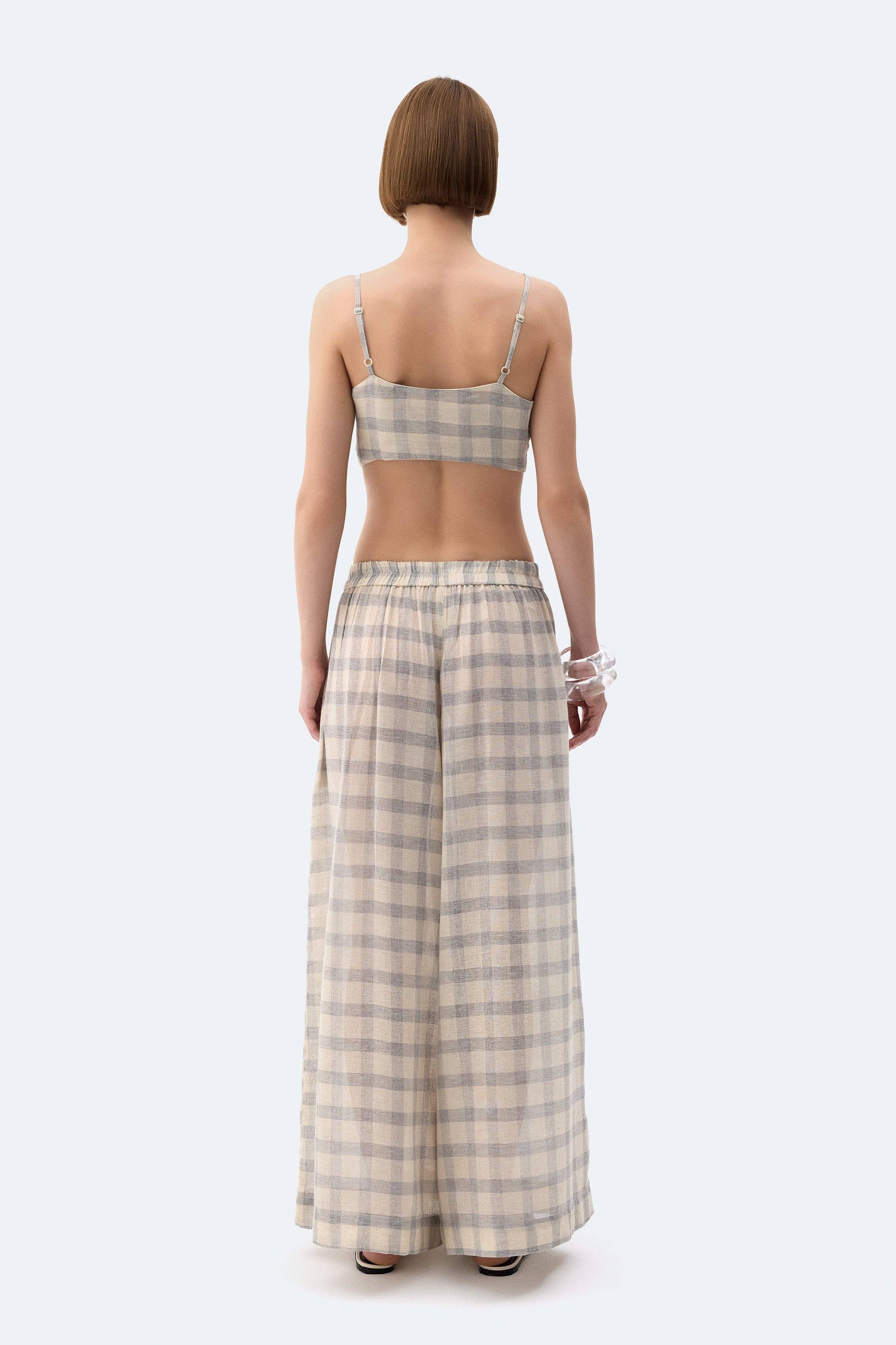 Grey Plaid Bra: S/M - Iris 1956