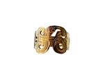 Initial Monogram Ring in 14k Gold