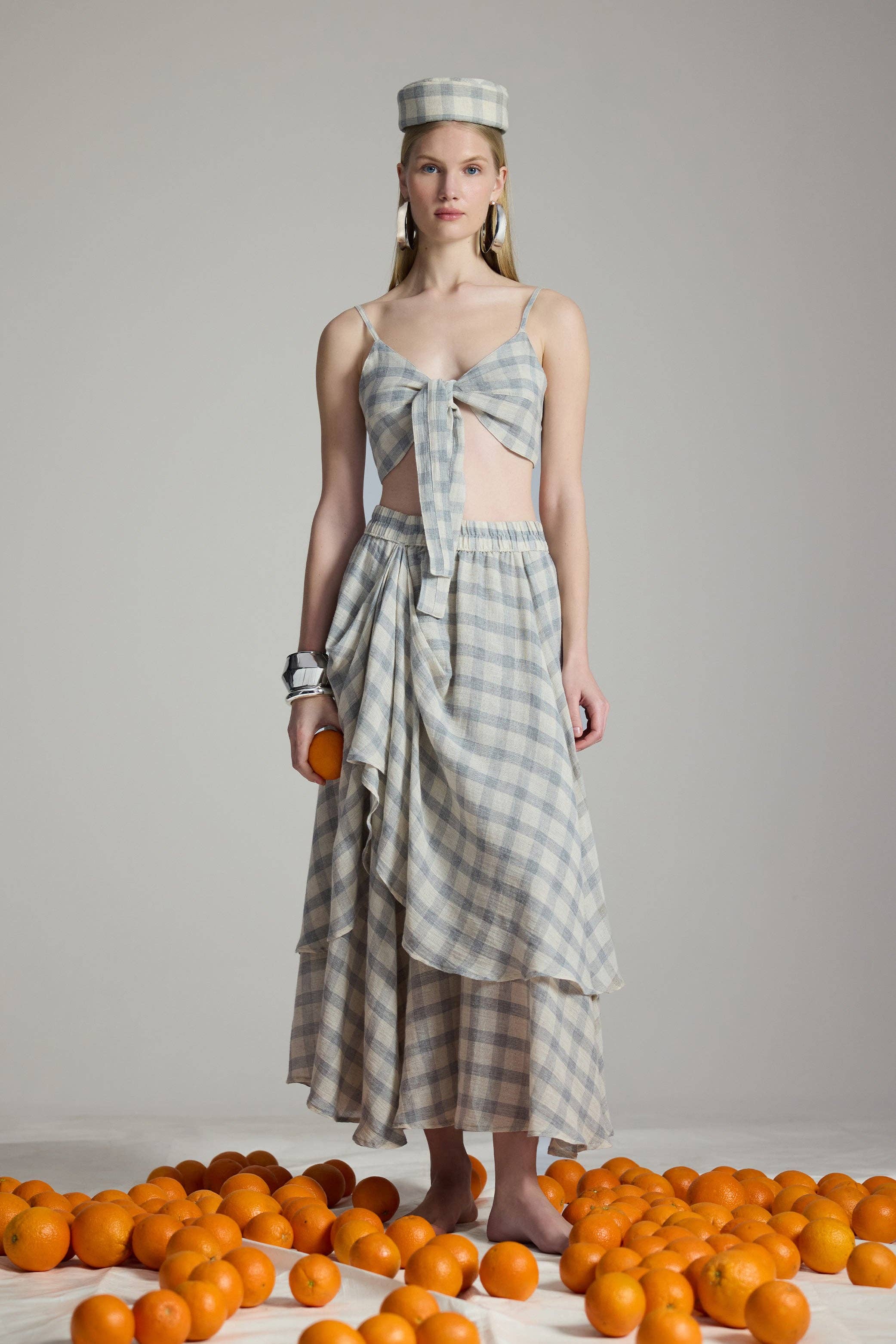 Grey Plaid Bra: S/M - Iris 1956