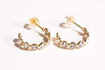 Thalia Hoops – 14K Gold-Filled & White Sapphire