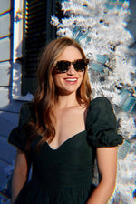 Baddie Sunglasses - Camel Tort / Green Polarized Lens - Iris 1956