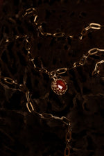 Regal Necklace – Gold-Filled Carnelian Pendant