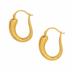 Gold hoop earrings on a white background-iris 1956