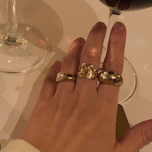 Initial Monogram Ring in 14k Gold - Iris 1956