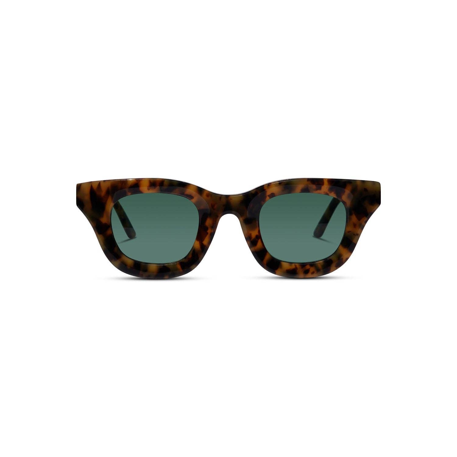 Baddie Sunglasses - Camel Tort / Green Polarized Lens - Iris 1956