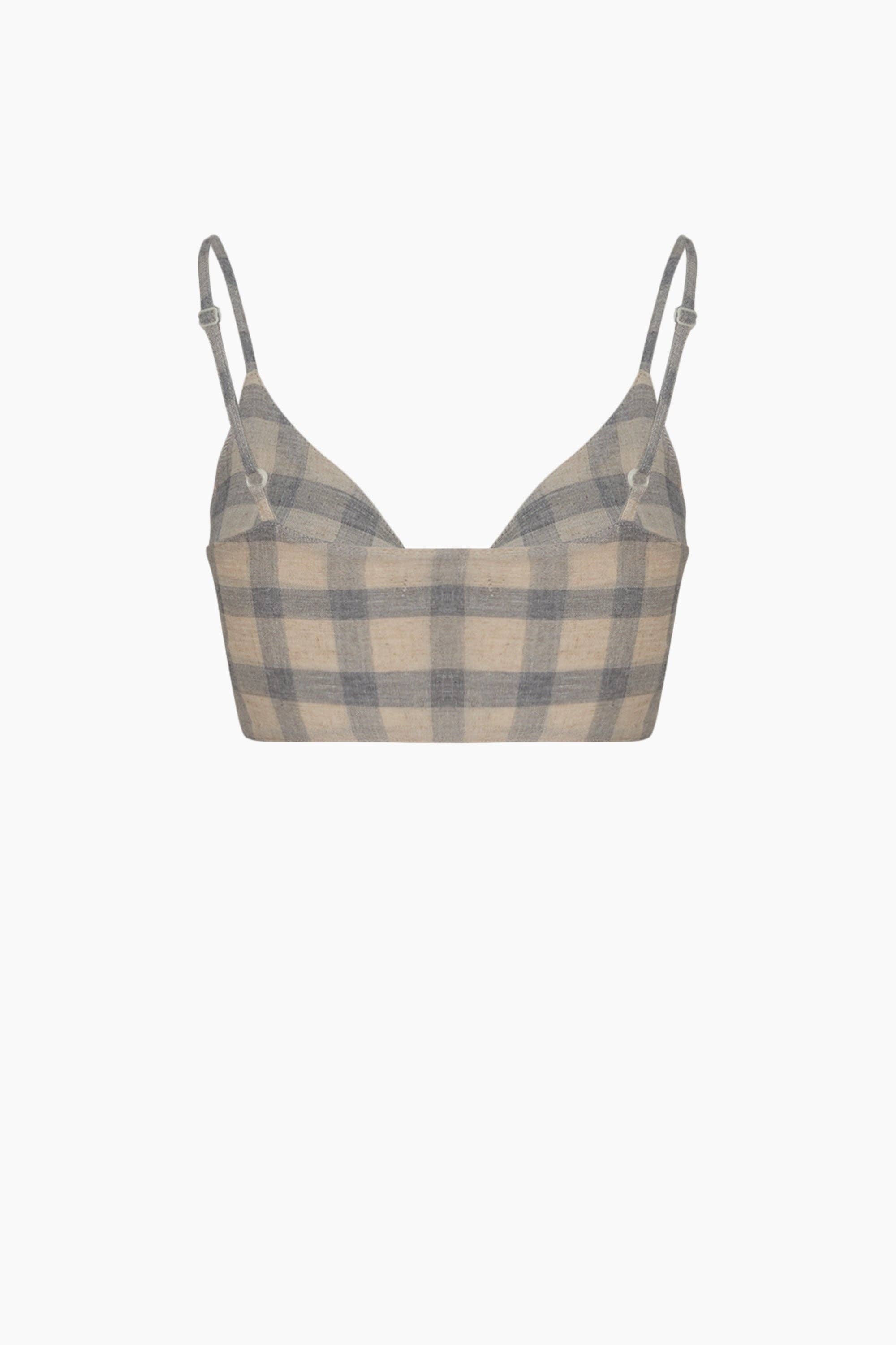 Grey Plaid Bra: S/M - Iris 1956