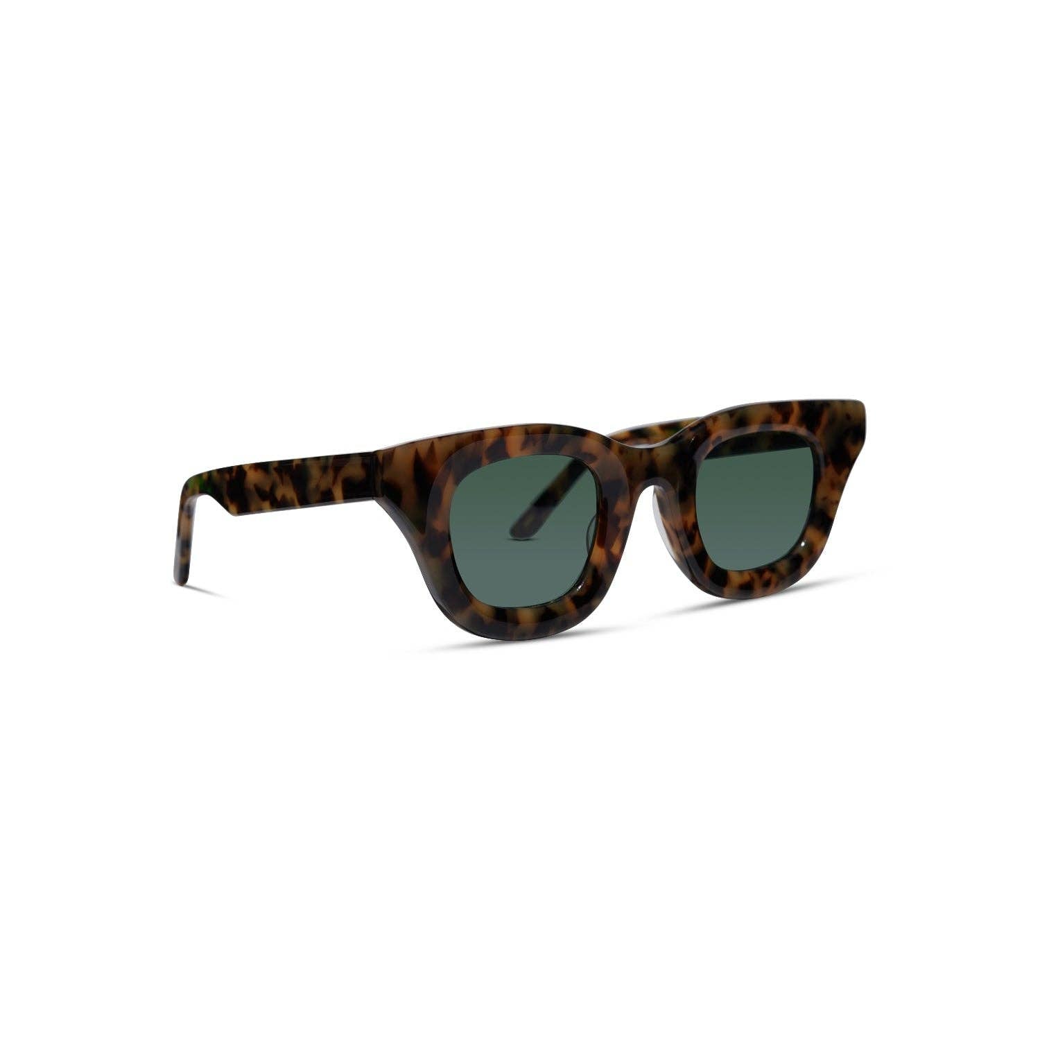 Baddie Sunglasses - Camel Tort / Green Polarized Lens - Iris 1956