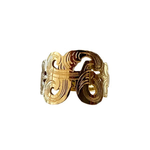 Initial Monogram Ring in 14k Gold - Iris 1956