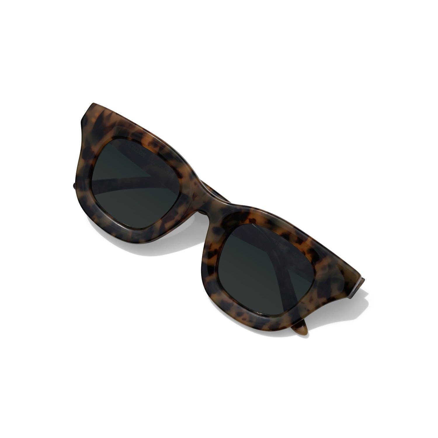 Baddie Sunglasses - Camel Tort / Green Polarized Lens - Iris 1956