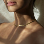 Gold Loved Herringbone Snake Chain - Iris 1956