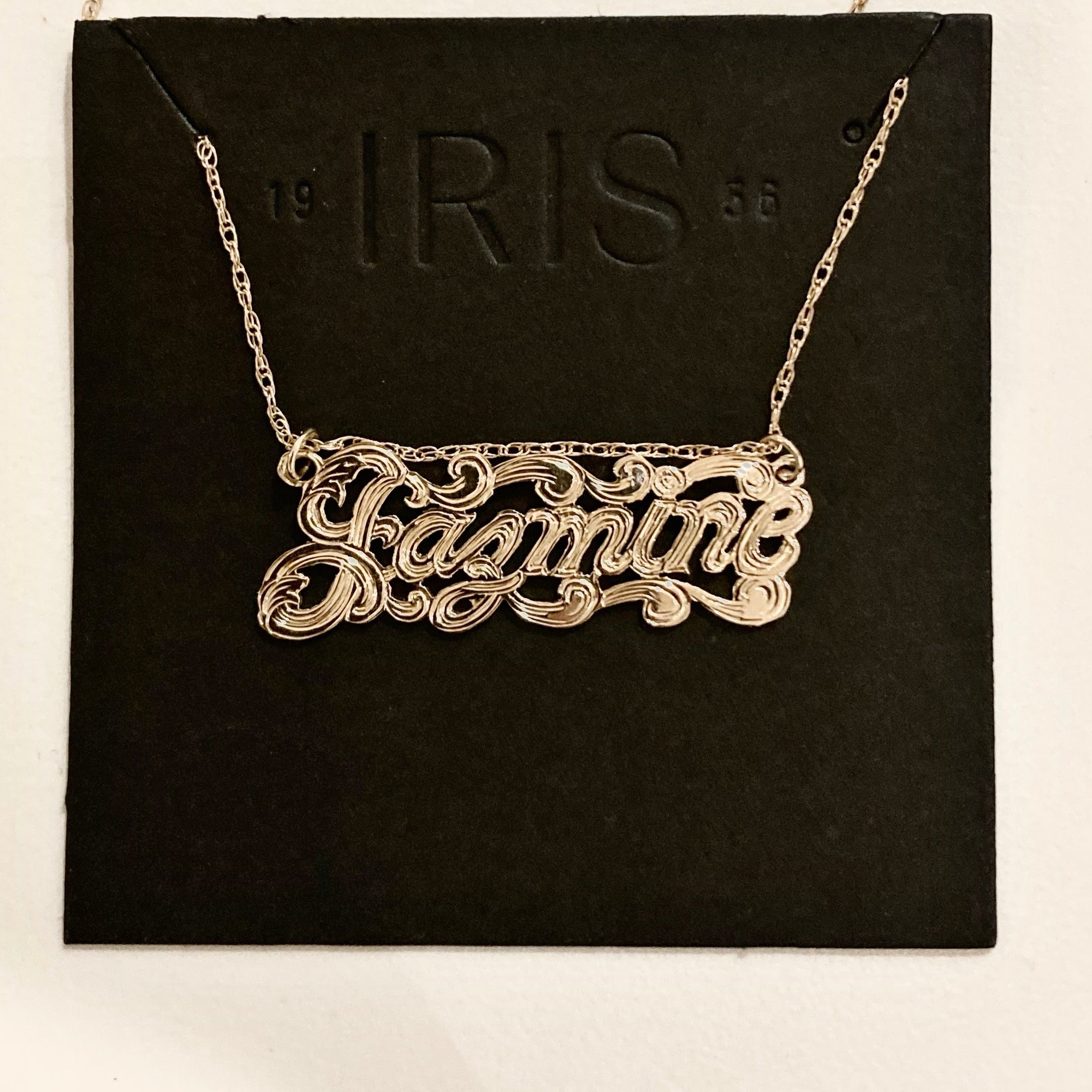 Sincerely, Me-Monogram Nameplate Necklace in 14k Gold
