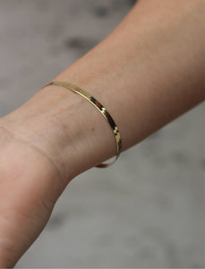 14K Gold Herringbone Bracelet - Iris 1956